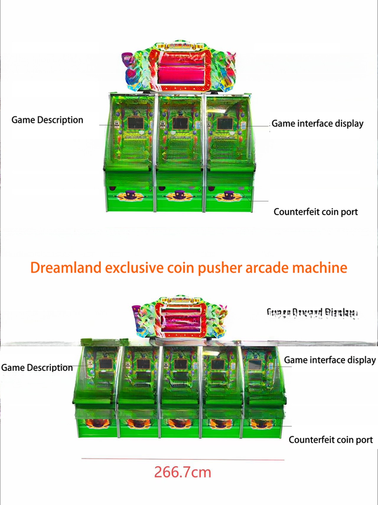 Amusement Park 3 Player Arcade Machine Super Cicus Magician Game Arcade Machine 120W