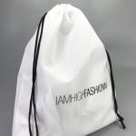 Custom Printed Non Woven Satin Strings Drawstring Dust Bag