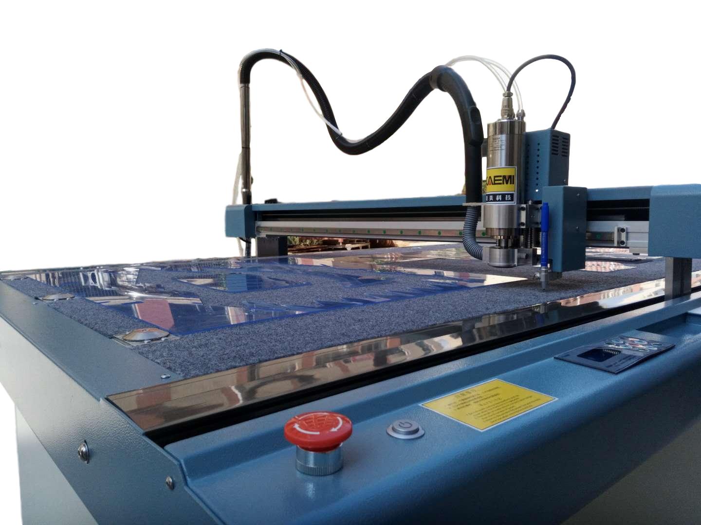 Precision Pneumatic Clipping Vacuum Adsorption Flatbed Sewing Pattern Board Milling Cutter
