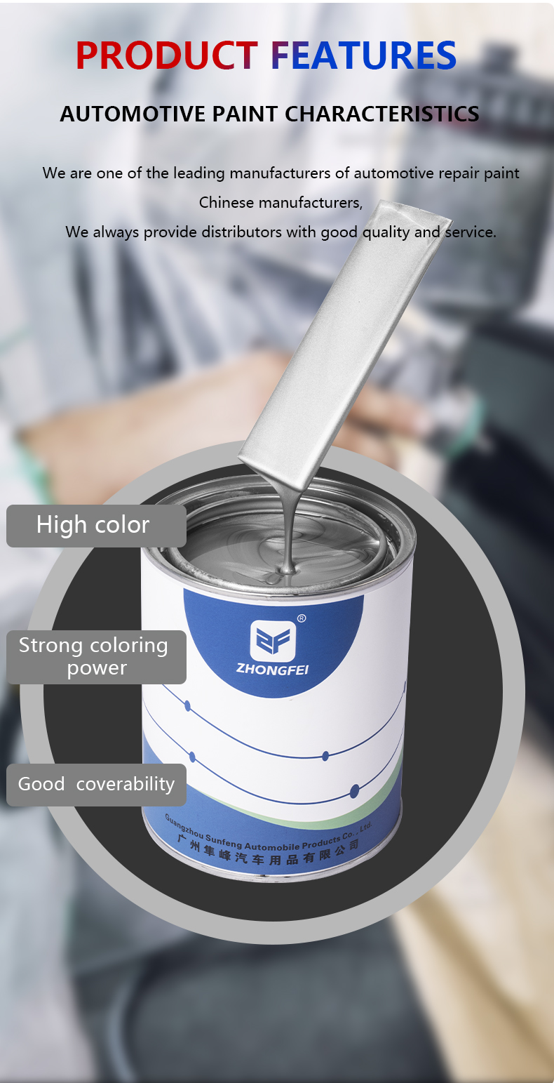 Polymetal Acrylic Lacquer Car Paint for Chinese Tractors and Trucks in Grey Sunfeng