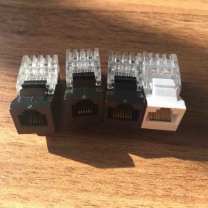 China Black / White RJ45 Keystone Jack CAT5E UTP Gold Plating Size Customized wholesale