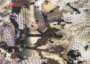 Dark Colour Stretch Polyester Fabric Polar Fleece Complex Print For Jackets