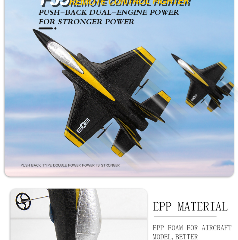2.4G 2CH Fx635 Fixed Wing EPP Foam RC Glider Airplane F35 RTF Remote Control Plane Model with AA*2 Controller Battery