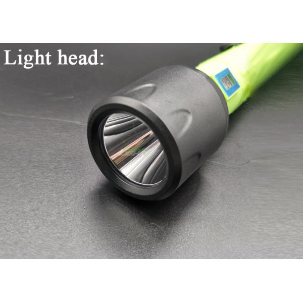 Waterproof Rechargeable Led Flashlight Miner Security Green Color 12000LUX