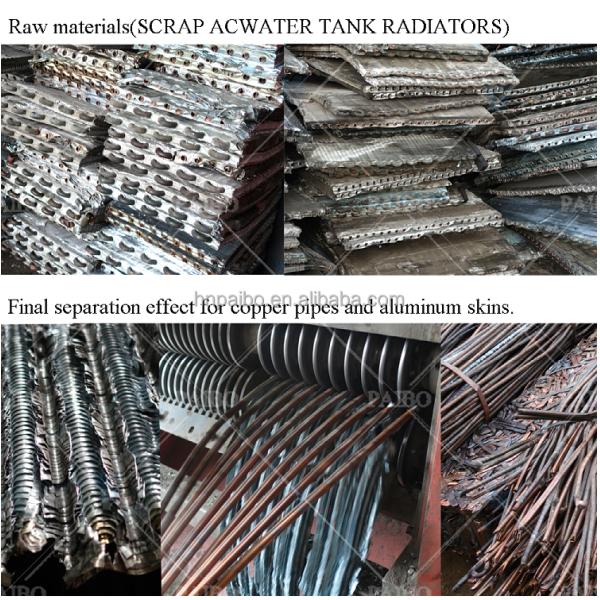 2024 Air Conditioner Radiator Peeling Recycling Machine Copper Aluminum Separator