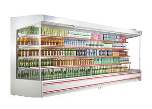 China Digital Control Multideck Open Chiller Fan Cooling Deep Display Fridge Built In System wholesale