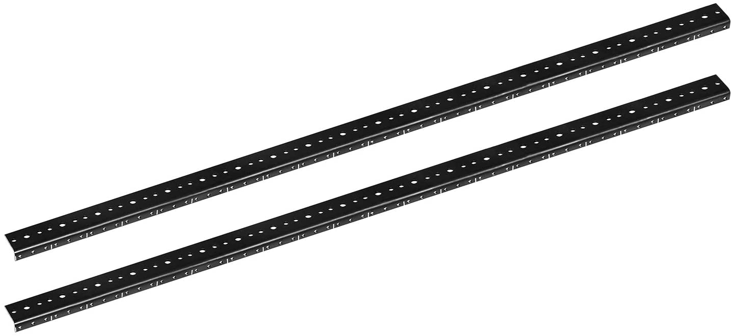Steel Rack Rail for Mounting Audio Home Theatre Recording Studio Finish Powder Black