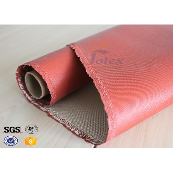 China 1200 Degree Silicone Coated Glass Cloth , Heat Resistant Fabric Fiberglass wholesale