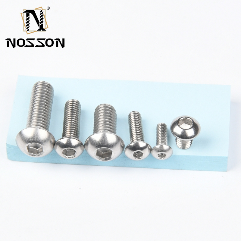 INCH Measurement System Stainless Steel Furniture Screw Nuts Hexagonal Flat Head Screws Allen Bolts M5 M6 M8 with ZINC Finish