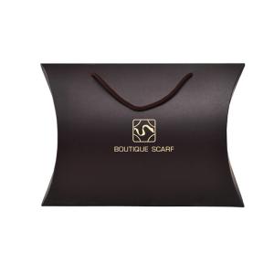 China Custom Printed Paper Pillow Boxes With Handle , Personalised Packaging Boxes wholesale