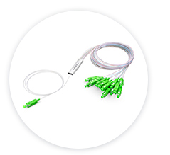 FTTH FTTX HX 1x2 PLC Splitter LC SC ST FC 1260nm-1650nm Fiber Optic Cable Splitter