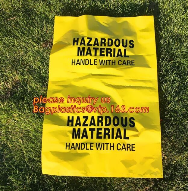 LDPE biohazard waste bin bags disposable medical autoclave bags, biohazard specimen bag plastic adhesive flat bag, bagea