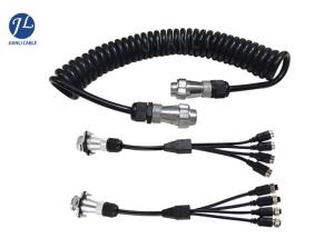 China Vehicle CCTV Security Camera Extension Cable With 7 Pin Heavy Duty Connectors wholesale