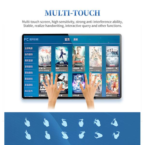 32 Horizontal Touch Screen Kiosk Wifi Query Machine 1366x768 Resolution