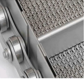 Flat Rolled Biscuit Baking Heat Resistant Metal Compound Balanced Oven Herringbone Wire Freezer Mesh Conveyor Belt