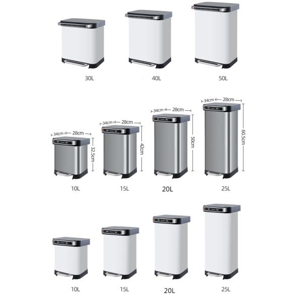 Smart Trash Can Automatic Bagging Smart Sensor Garbage Electric Touchless Square Automatic Bin Smart Home