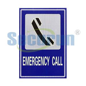 Aluminum Custom Reflective Sign Emergency Telephone 2mm 3mm Thickness