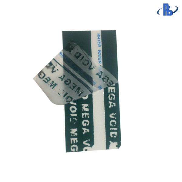 Quality Total Transfer Security VOID Tape With Acrylic Pressure Sensitive Adhesive for sale