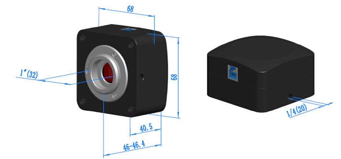 101.2 FPS Cmos USB Microscope Camera 640x480 Hardware Resolutions Range 3M Pixel