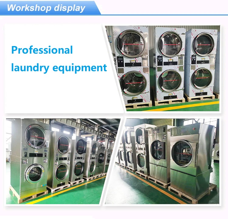 Laundromat Clothes Washer and Dryer Coin Operated Washing Machine ,Commercial Laundry Equipment 22kg