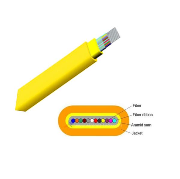 Quality Singlemode 12 Core Ribbon LSZH Jacket Optical Fiber Cables for sale