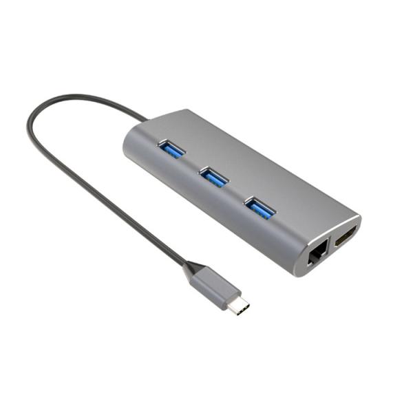 Quality PC Laptop 8 In 1 2K 4K Multiple Usb C Port Hub for sale
