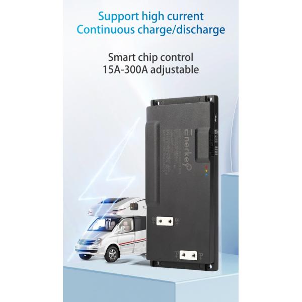Enerkey 16S-24S 250A Lifepo4 BMS with 8A Active Balancer and BT/CAN Bus/RS485 for Li-ion/LTO/SIB Battery Power Cabinet