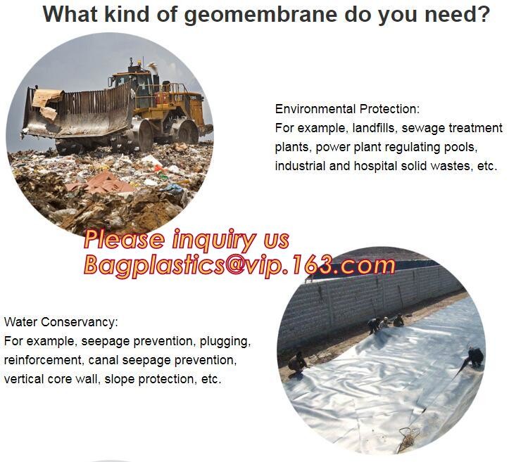 HDPE Geomembrane for Stock Water Tanks Liner,seepage-proofing HDPE film, 00:10 Fish Farm Pond Liner HDPE Geomembrane p