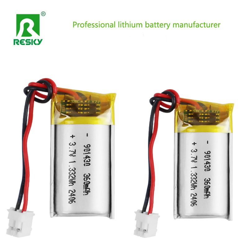 Lithium Polymer Battery Cell 3.7V 901430 360mAh 1.33wh Rechargeable Lithium Polymer Battery Pack