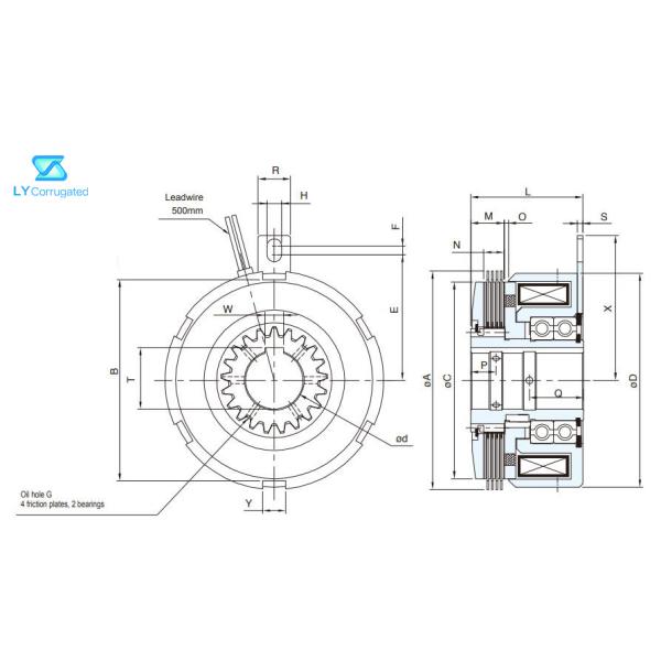 High Speed Flexo Printing Machine Parts Electromagnetic Powder Clutch Brake