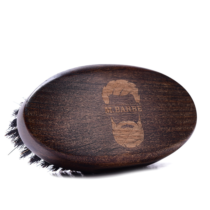 Abeis Wood Large Boar Bristle Shaving Brush for Thick Beard Black Walnut Wood Handle