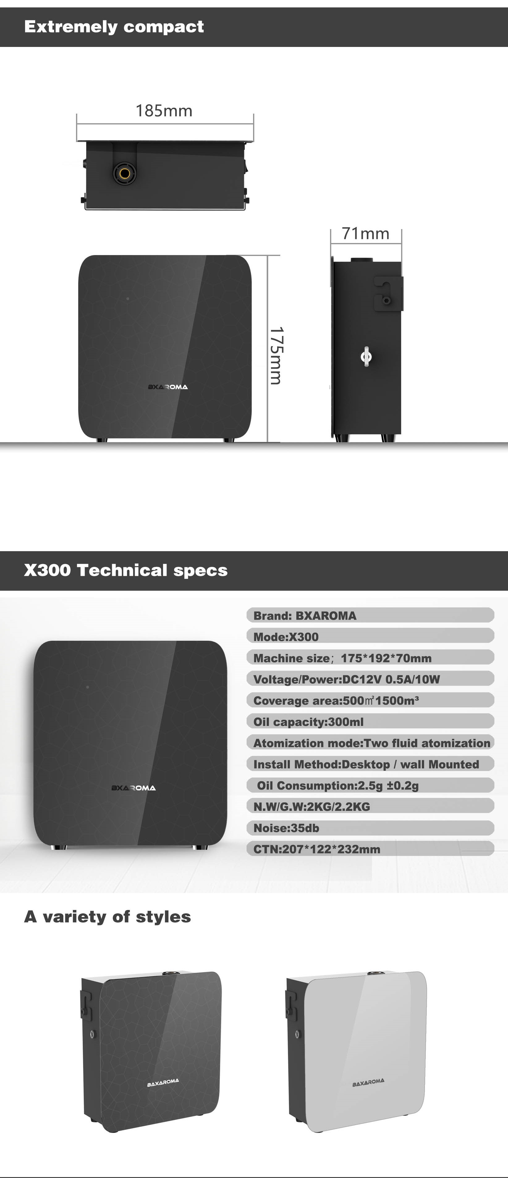 Commercial Electric Aroma Diffusers 10W Bluetooth Wireless Scent Diffuser
