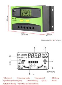 China 20A 48V Solar Panel Charge Controller PWM Battery Charging wholesale