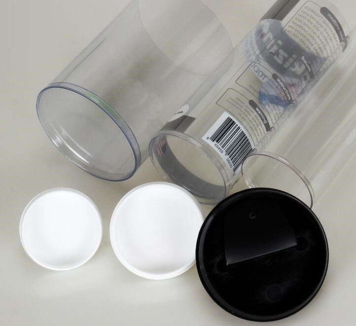 clear PVC PET can for food canning,Customized round clear paint can with tin lid,paint can with tin top & bottom and han