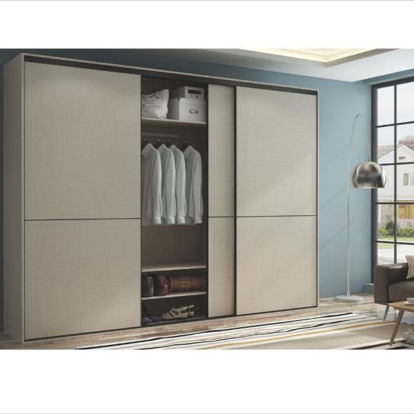 Wooden Painting Melamine White Grey Wardrobe Multi Color Sliding Door Modern