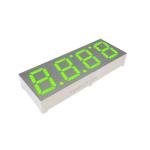 Yellow Green 4 Digit 0.56inch 7 Segment LED Display White Segment Gray Surface