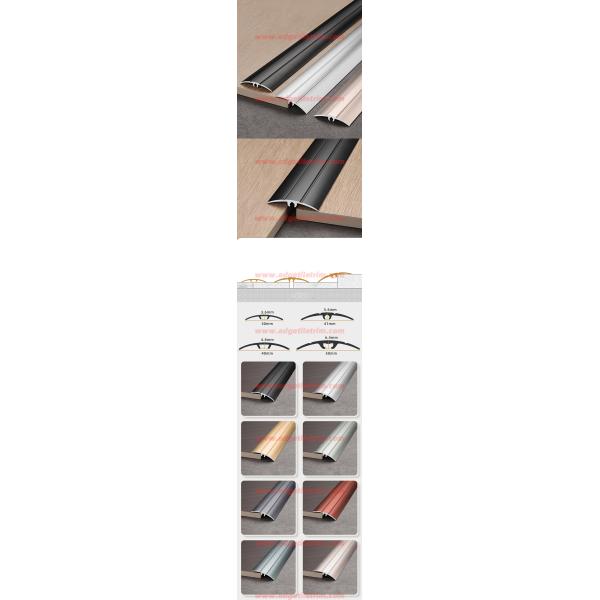 Satin Black Tile To Wood Floor Transition Strip Laminate Flooring Threshold Strip 4cm