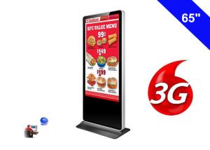 Dual Core Vertical LCD Display 3G Digital Signage Network Ad Monitor 1080P