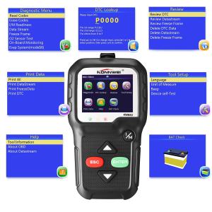 Universal Auto Diagnostic Tool , Konnwei Auto Code Scanner STM32F103C8T6 Chip