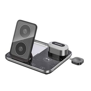 9V 2A 4 In 1 Wireless Charging Stand With RGB Nightlight