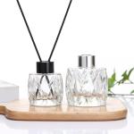 Different Sizes 50ml 100ml 200ml Empty Square Reed Diffuser Glass Bottles With