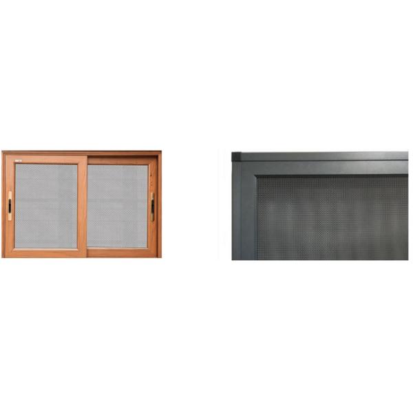 Gold Frame Mosquito Proof Window 14mesh Steel Mesh Security Screen
