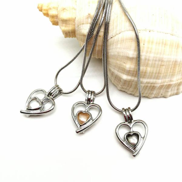 Oyster Pearl Cage Pendant Beads Hollow Essential Oil Diffuser Locket Pendant Jewelry