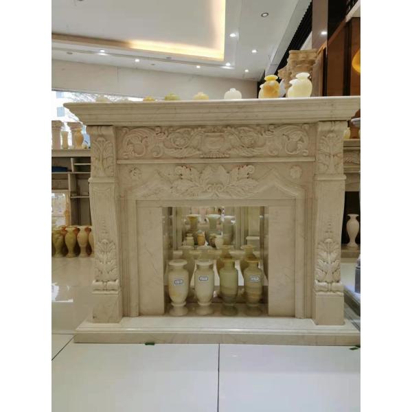 Customized Decorative Onyx Stone Marble Fireplace Surround