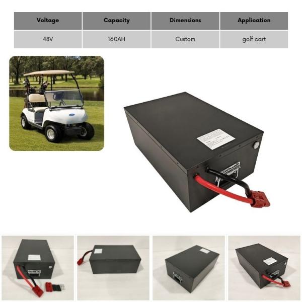 Custom Made Golf Cart Lithium Battery Pack 48V160AH With Anderson Socket
