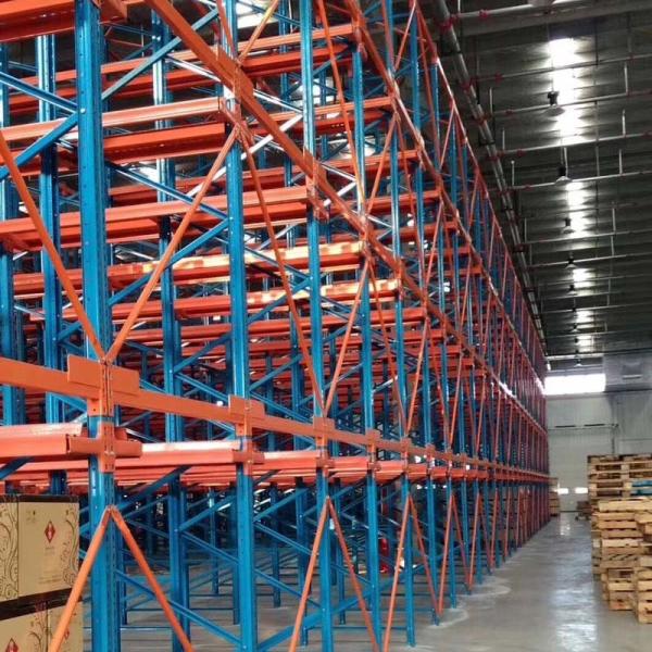 Cold Room Steel Heavy Duty Drive In Pallet Racking System Customized Depth