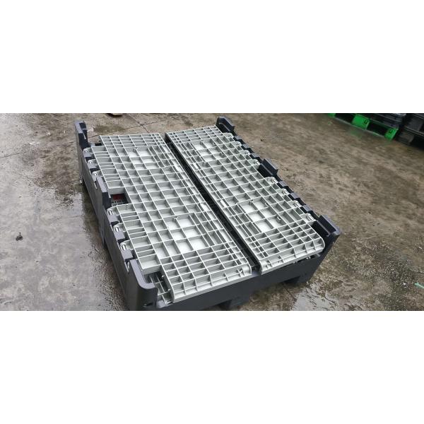 Ventilated Folding Plastic Pallet Boxes Recyclable Square Plastic Crates