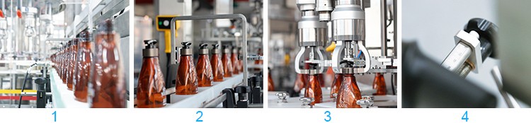 HUITUO full automatic filling capping and labeling machine for ketchup