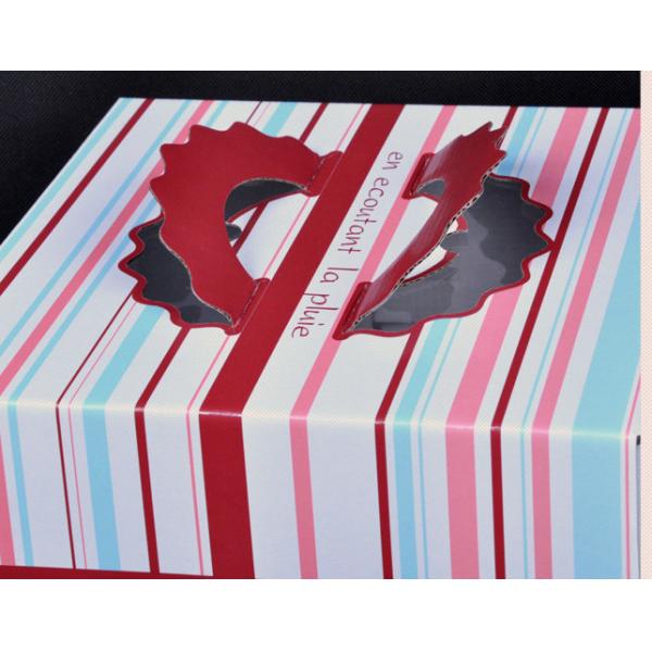 Portable Paperboard Cake Box , Pastry Box for Cake Shop Take Out Service