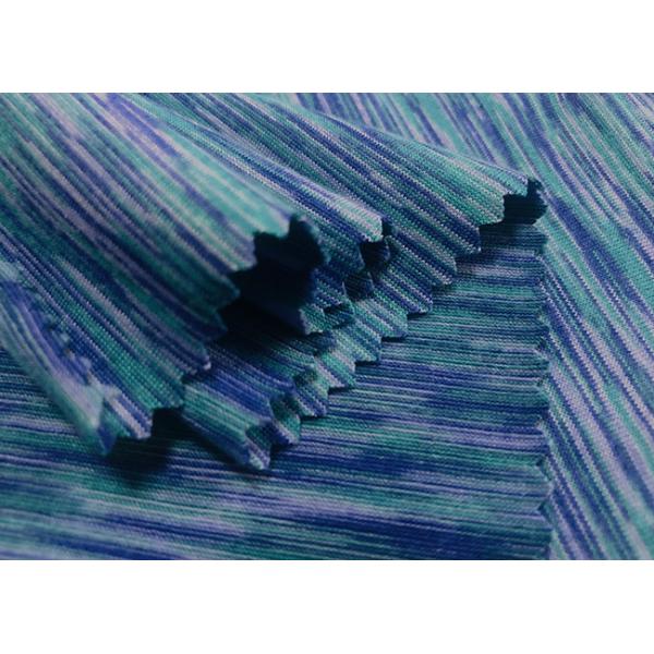 240GSM 92 Percent Polyester 8 Percent Spandex Weft Knitting Blue Green